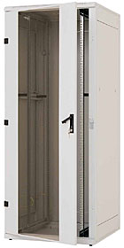 Rozvaděč 19" stojanový rozebiratelný 45U/800x900 tříbod.zámek skleněné dveře