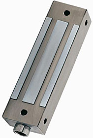 Vnější dveřní elektromagnet z nerez.oceli, 500kg, 12/24V/6,5W,monitorování stavu