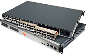 Bezpečnostní převodník 32xRS-232 na 2xEthernet, možnost doplňování sér.portů