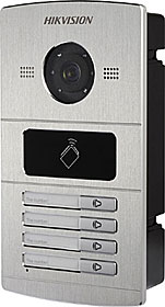 Dveřní IP videopanel s 1,3 MPx kamerou, IR přísv. a 4 tlačítky, kovové provedení