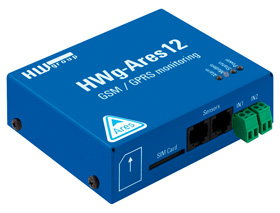 HWg-Ares 12 plain - GSM teploměr / logger dat pro 14 senzorů a 2 vstupy