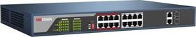 Switch 16 portů 10/100Mbps, (16x PoE, 2x Combo), 7.2Gbps, 230W, kov