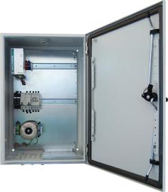 Venkovní rozvaděč se zdrojem 230VAC/48VDC-110W, přepěťová ochrana, záloha, IP66