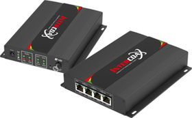 Sestava pro přenos 4x Ethernet po UTP až 2.4km (PoE 1.2km), adaptér 60W