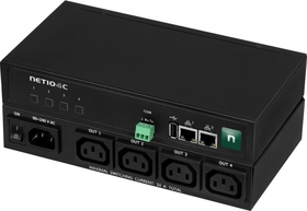 PDU pro montáž do racku se čtyřmi výstupy 230V/8A - ovládání + měření veličin