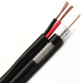 Koaxiální kabel + 2 napájecí vodiče, plášť PVC, vnitřní instalace, balení 100m
