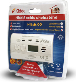Detektor CO s bat. nap. (Li baterie), ak./opt. sig., LCD displej, živ. 10 let