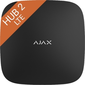 Ajax Hub 2 LTE (4G) černá ústředna až 100 prvků, 9 oblastí, videoverifikace