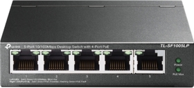 5 portový POE+ 10/100Mbps CCTV switch, 41W, 802.3af/at, extend mode 250m