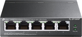 5 portový POE+ 10/100Mbps CCTV switch, 67W, 802.3af/at, extend mode 250m