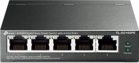 5 portový POE gigabitový Easy Smart switch, 65W, 802.3af, desktop, PoE recovery