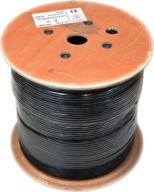 Instalační kabel LEXI-Net CAT6 UTP, venkovní dvouplášť PE Fca, 500m cívka, černý