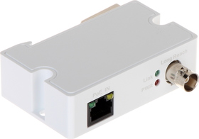Přijímač pro přenos IP kamer po koaxiálním kabelu až na 1000m, 1 port, PoE(+)