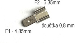 Redukcia FASTON 250 (F2 6,3 mm) na FASTON 187 (F1 4,7 mm), balenie po 10ks