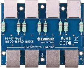 4ch přepěťová ochrana 100Mbit, PRO, 8x RJ-45, modul, podpora PoE
