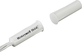 Magnetic contact, with tamper loop, flush mount, 12mm gap, 0,3m cable, white