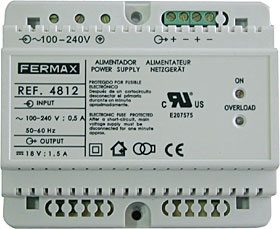 Napájecí zdroj 100 - 240V / 18V/1,5A, 6 DIN modulů
