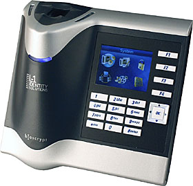 Biometrická čtečka otisku prstu s LCD a klávesnicí, možnost autonomní správy