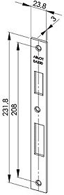 Univerzální protiplech pro elektromech. zámky, šířka 23,8 mm