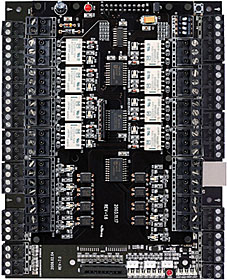 4-čtečková řídicí jednotka s TCP/IP převodníkem, pouze PCB