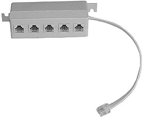 Hub for connecting 1 to 5 sensors to IT bus (1-Wire - 5x RJ11), 10 cm connecting