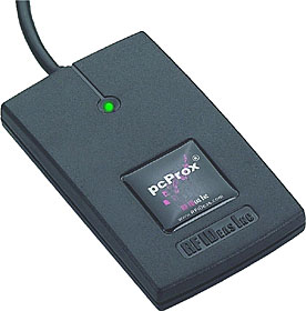Desktop USB reader for 125 kHz and 13,56 MHz