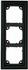MX-T25 - montážní rámeček pro 3 moduly, černá barva