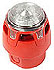 ENscape sounder & beacon, red, red flash, IP65 deep base, EN54-23